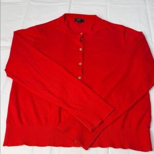 J. Crew Red Cardigan Sweater